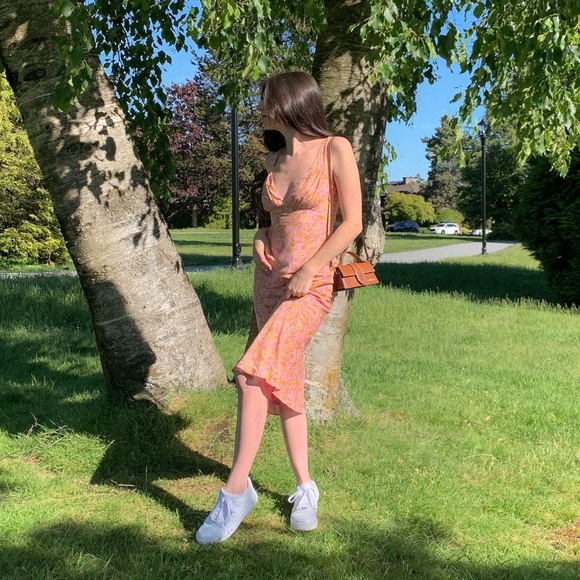 fortunate one Dresses & Skirts - Fortunate One Pink Midi Dress